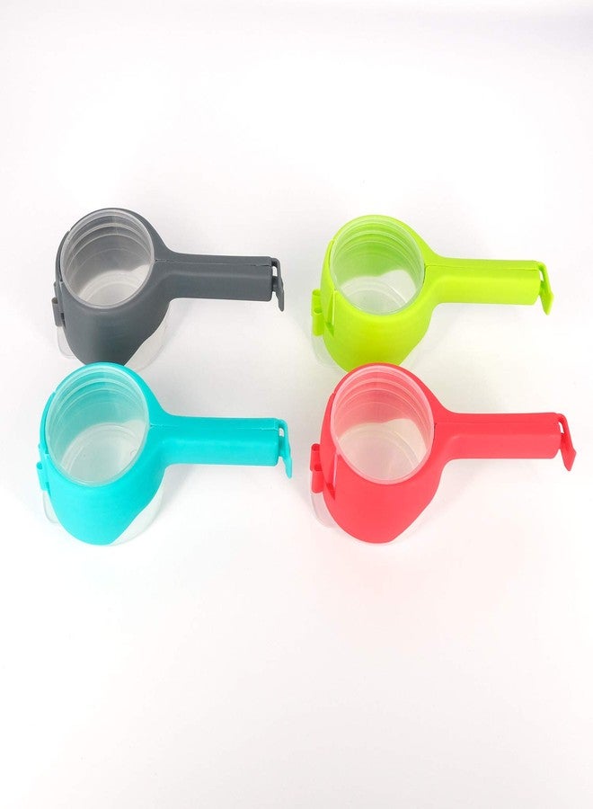 Mayata 4pcs/Set Multifunctional Snack Sealing Clip Food Tea Nut Bagged Food Moisture-Proof Discharge Spout Plastic Bag Clip Kitchen Tools - Image 4